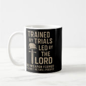 Trained By Trials Led By The Lord (on Back)  Kaffeetasse (Links)
