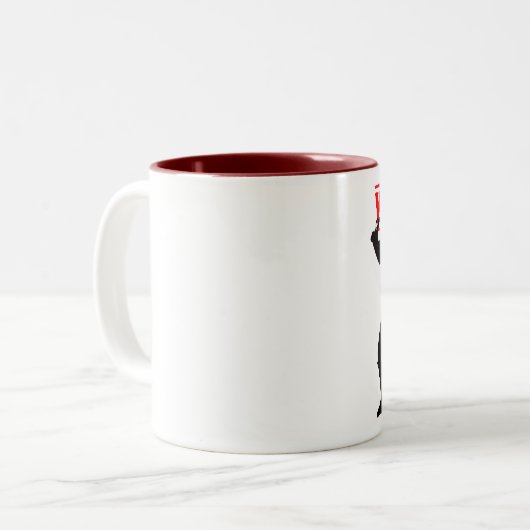 Trained Ninja Zweifarbige Tasse (Vorderseite Links)