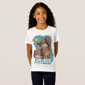 Trainee Explorer Abenteuer Mädchen T-Shirt (Vorne ganz)