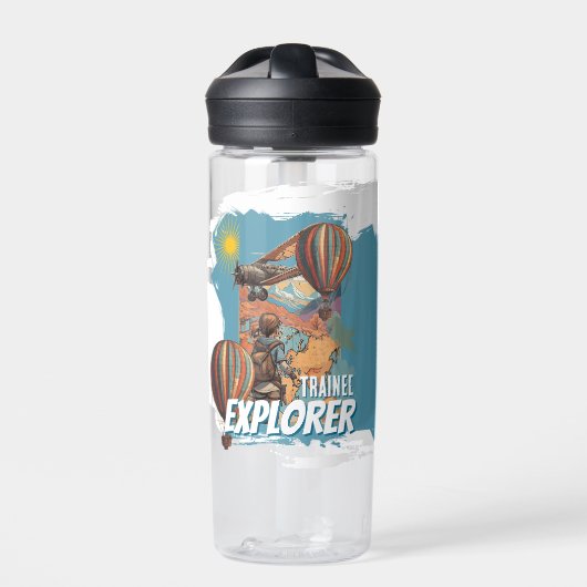 Trainee Explorer Abenteuer Mädchen Trinkflasche (Vorderseite)