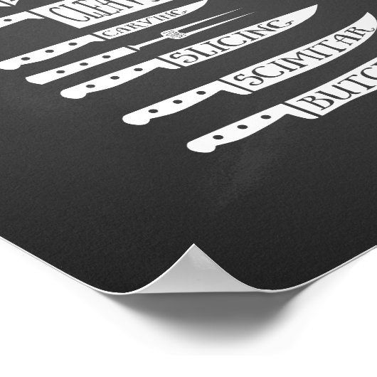 Trainee Koch Koch-Kochmesser Metzgereien Fleischst Poster (Ecke)