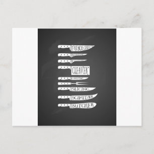 Trainee Koch Koch-Kochmesser Metzgereien Fleischst Postkarte