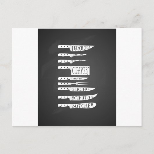 Trainee Koch Koch-Kochmesser Metzgereien Fleischst Postkarte (Vorderseite)