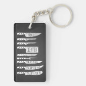 Trainee Koch Koch Rezept Messer Fleischschnitt Schlüsselanhänger (Rückseite)