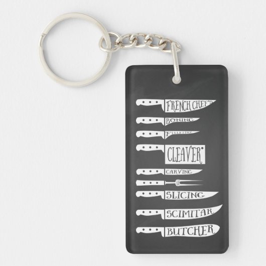 Trainee Koch Koch Rezept Messer Fleischschnitt Schlüsselanhänger (Vorderseite)
