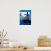 Trainer auf dem Foto von Killer Wal Orca Poster (Küche)