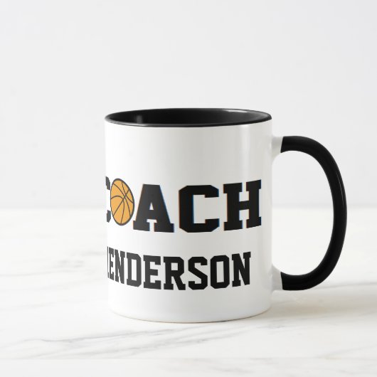 Trainer-Basketball - personalisiert Tasse (Rechts)