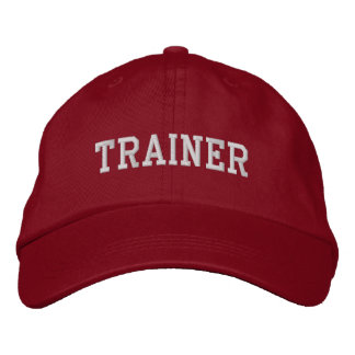 Trainer bestickter Baseballhut/Cap - Red Bestickte Baseballkappe