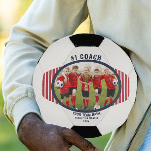 Trainer Danke Mannschaftsfoto Personalisiert Fußball