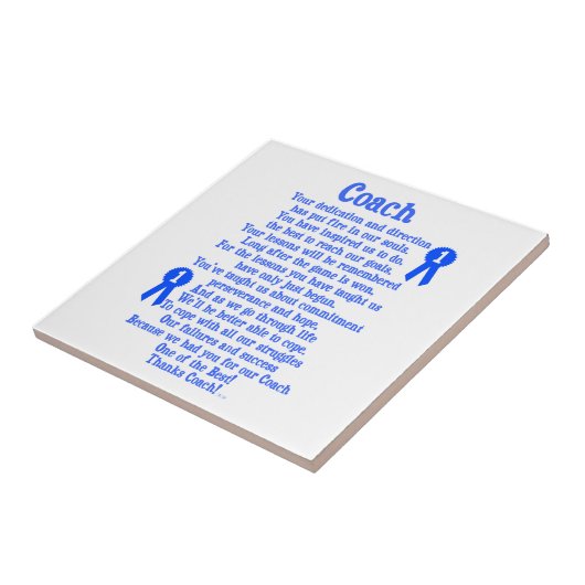 Trainer danken Ihnen Fliese (Seite)