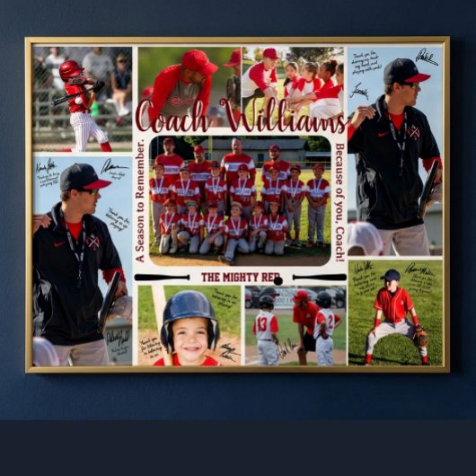 Trainer-Dankeschön-Foto-Collage-Team  Poster