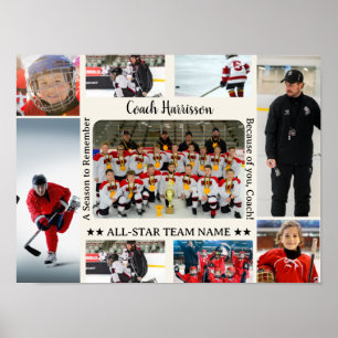 Trainer-Dankeschön-Foto-Collage-Team Poster