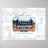 Trainer-Dankeschön-Foto-Collage-Team-Unterschrift Poster (Vorne)