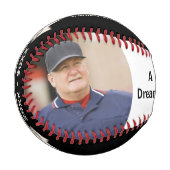 Trainer-Dankeschön personalisierter Baseball mit F (Vorderseite Links)