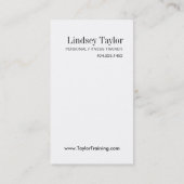 Trainer der Fitness-blonder persönlicher Visitenkarte (Rückseite)