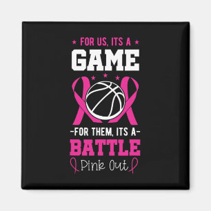 Trainer des Brustkrebs-Skettelspielers Pink Ribbon Magnet