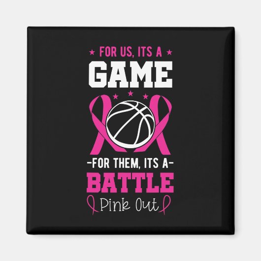 Trainer des Brustkrebs-Skettelspielers Pink Ribbon Magnet (Vorne)