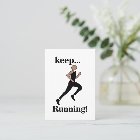 Trainer des Runner Athlete Visitenkarte (Stehend Vorderseite)