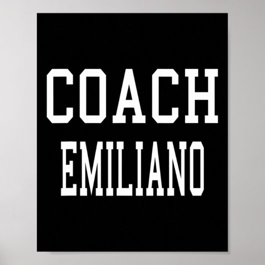 Trainer Emiliano Maßgeschneiderter Fußbyll Fußball Poster (Vorne)