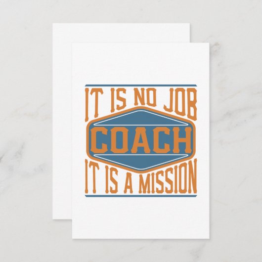 Trainer - es ist kein Job, es ist ein Auftrag Dankeskarte (Vorne/Hinten)