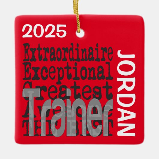 Trainer Extraordinaire CUSTOM Keramikornament (Vorderseite)