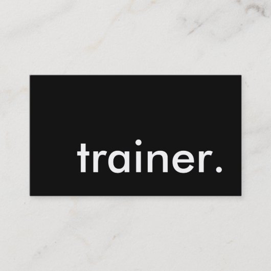 Trainer. (Farbe anpassbar) Visitenkarte (Vorderseite)