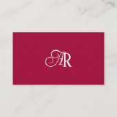 Trainer Foto & Monogram Moderne Red Violet Busines Visitenkarte (Rückseite)