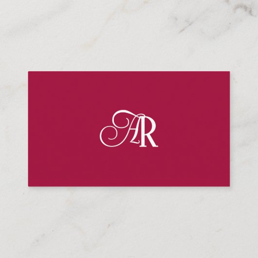 Trainer Foto & Monogram Moderne Red Violet Busines Visitenkarte (Rückseite)