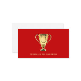 Trainer für den erfolgreichen, roten, weißen Sport Visitenkarte