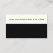 Trainer für Fußball | Sportgeschenke Visitenkarte (Rückseite)