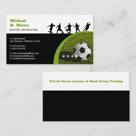Trainer für Fußball | Sportgeschenke Visitenkarte (Vorne/Hinten)