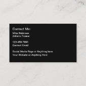 Trainer für Lauf- und Leichtathletik Visitenkarte (Rückseite)