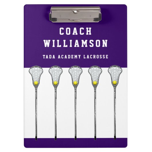 Trainer für Mädchen-Lacrosse Klemmbrett (Vorderseite)