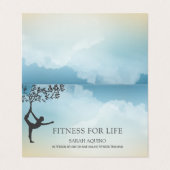 Trainer für persönliche Fitness Visitenkarten (Außenseite Aufgefaltet)