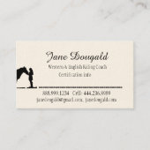 Trainer für Pferdereiten Visitenkarte (Vorderseite)