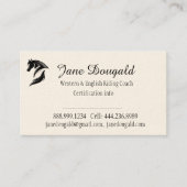 Trainer für Pferdereiten Visitenkarte (Vorderseite)