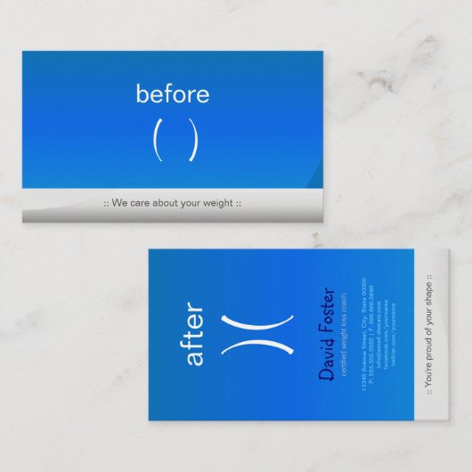 Trainer für schlanke Fitness Visitenkarte (Vorne/Hinten)