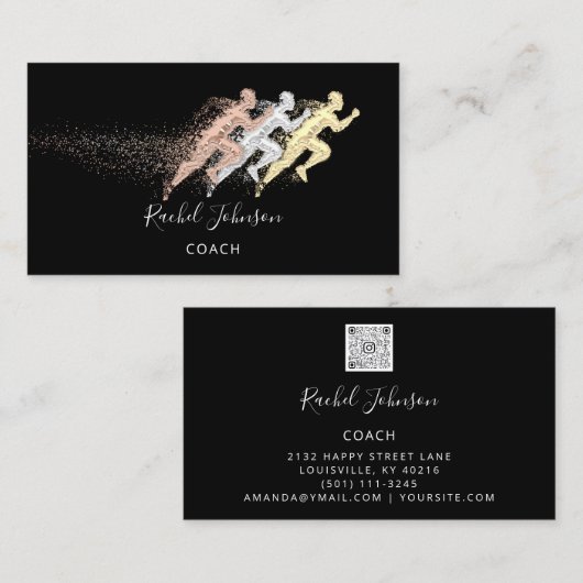 Trainer für Sport Athlete Logoinstruktor Asist Visitenkarte (Vorne/Hinten)