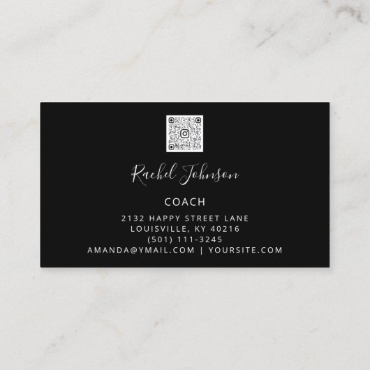 Trainer für Sport Athlete Logoinstruktor Asist Visitenkarte (Rückseite)