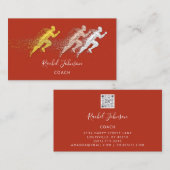 Trainer für Sporttrainer Trainer Assistentin QR Visitenkarte (Vorne/Hinten)