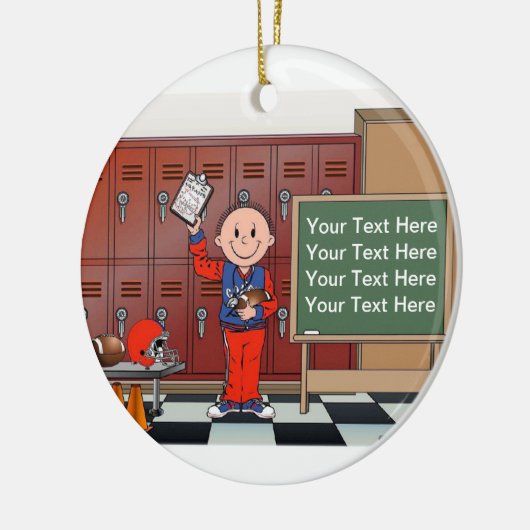 Trainer, Fußball - Männer Keramikornament (Links)