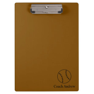 Trainer-Geschenke Baseball, Personalisierte Klemmb Klemmbrett