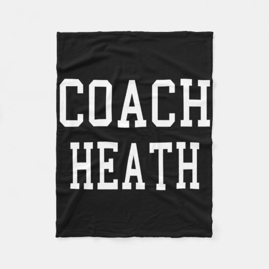 Trainer Heath Custom Football Fußball Baseball Tea Fleecedecke (Vorderseite)