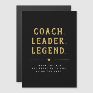 Trainer Legende Coach Gold-Typografie Magnet