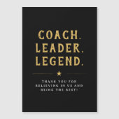 Trainer Legende Coach Gold-Typografie Magnet (Vorderseite)