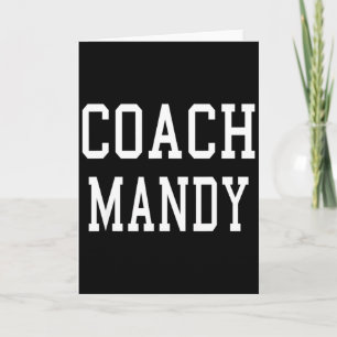 Trainer Mandy Benutzerdefiniertes Fußball-Baseball Karte