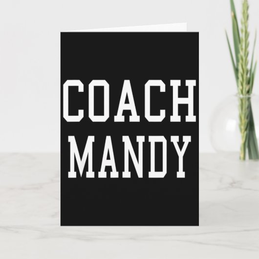 Trainer Mandy Benutzerdefiniertes Fußball-Baseball Karte (Vorderseite)