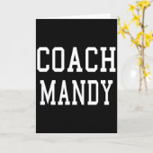 Trainer Mandy Benutzerdefiniertes Fußball-Baseball Karte (Gelbe Blume)