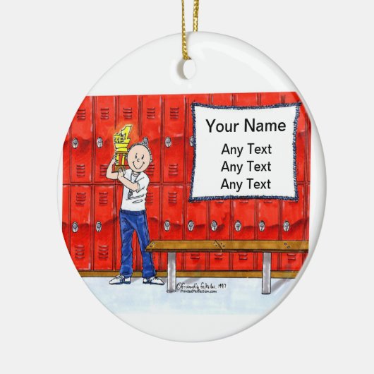 Trainer - Mann Keramikornament (Links)