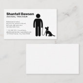 Trainer mit Hund auf Leash Visitenkarte (Vorne/Hinten)